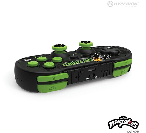 Gamepad Hyperkin Pixel Art Miraculous Bluetooth Controller for Nintendo Switch/PC/Mac/Android (Cat Noir) ...