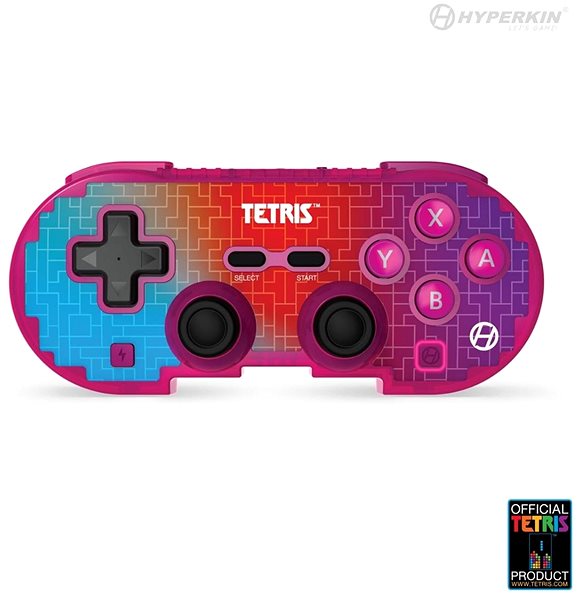 Gamepad Hyperkin Pixel Art Tetris Bluetooth Controller for Nintendo Switch/PC/Mac/Android (Hyper Gradient) ...