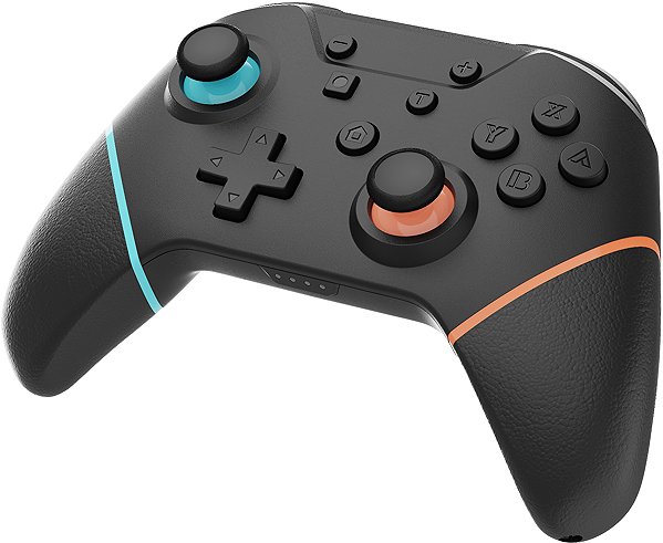 Gamepad Armor3 NuChamp Wireless Controller for Nintendo Switch 2/OLED/Switch (Blue/Orange) ...