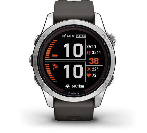 Smart Watch Garmin Fenix 7S Pro Solar Silver/Graphite Band ...
