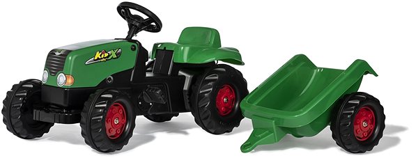 Šliapací traktor Rolly Toys Šliapací traktor Rolly Kid s vlečkou zeleno-červený ...