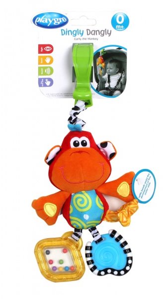 Kinderwagen-Spielzeug Playgro Hängender Affe mit Clip ...