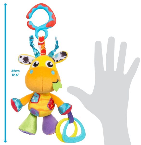 Hračka na kočík Playgro Závesná žirafa s hryzadlami ...