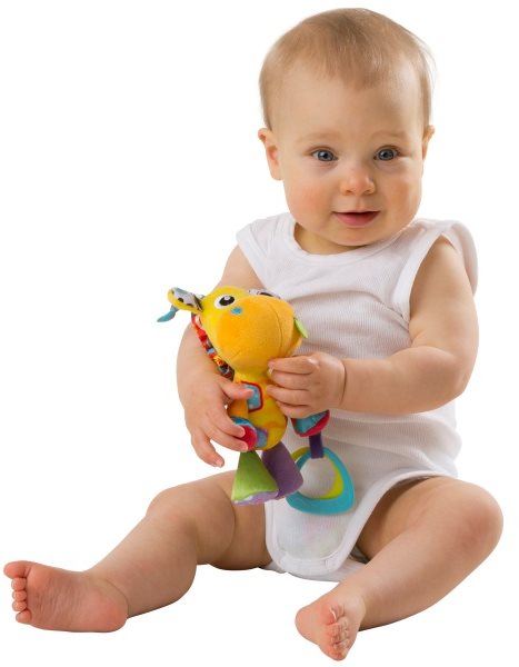 Kinderwagen-Spielzeug Playgro Hängende Giraffe mit Beißringen ...