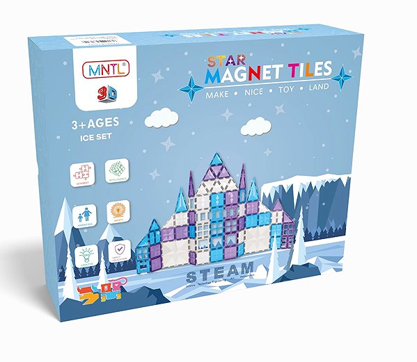 MNTL Magnetic construction set ICE, 120 pcs.