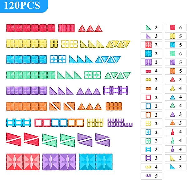 Building Set MNTL Magnetic kit Animal Paradise, 120 pcs ...