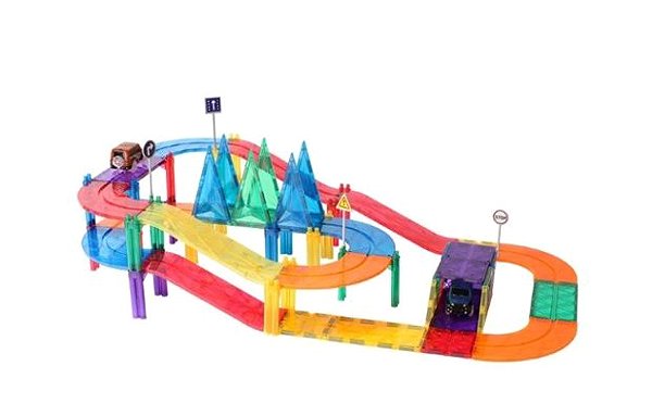 MNTL Magnetic Car Track Toy, 52 pcs building set.
