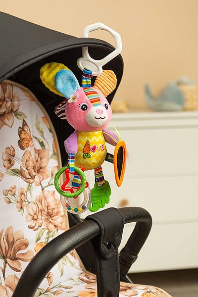 Sensillo Stroller Toy Hanging Toy, Rattle - Rabbit .