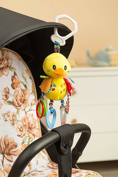 Sensillo stroller toy Hanging toy, rattle - Duck .