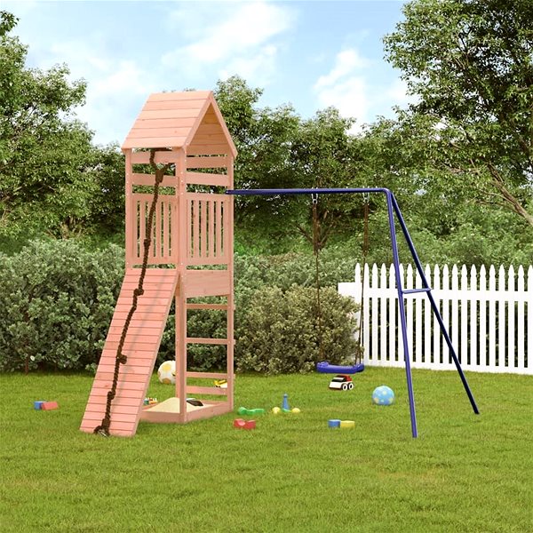 Dětské hřiště Shumee Dětské hřiště na zahradu 245 × 256 × 264 cm, masivní dřevo douglasky ...