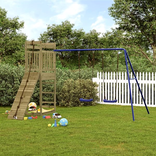 Dětské hřiště Shumee Dětské hřiště na zahradu 314 × 256 × 207 cm, impregnované borové dřevo ...
