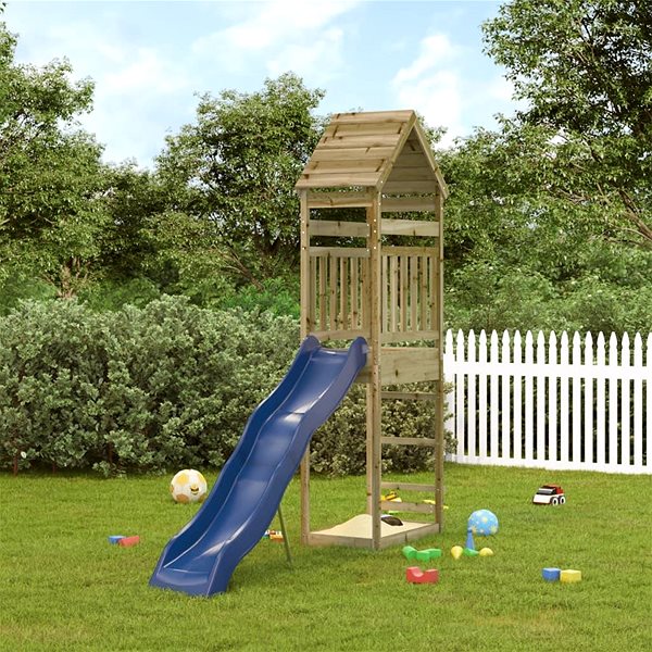Dětské hřiště Shumee Dětské hřiště na zahradu 3156897, 55 × 254 × 264 cm, impregnované borové dřevo ...