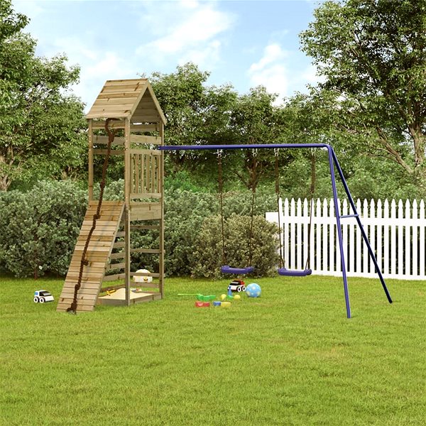 Dětské hřiště Shumee Dětské hřiště na zahradu 316 × 257 × 264 cm, impregnované borové dřevo ...