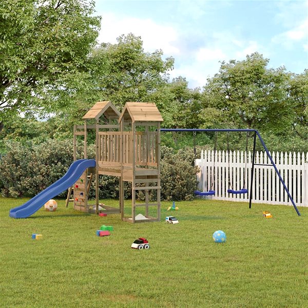 Dětské hřiště Shumee Dětské hřiště na zahradu 446 × 332 × 214 cm, impregnované borové dřevo ...