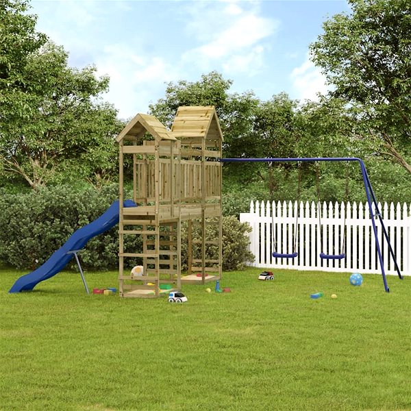Dětské hřiště Shumee Dětské hřiště na zahradu 478 × 360 × 264 cm, impregnované borové dřevo ...