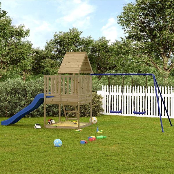 Dětské hřiště Shumee Dětské hřiště na zahradu 506 × 235 × 228 cm, impregnované borové dřevo ...
