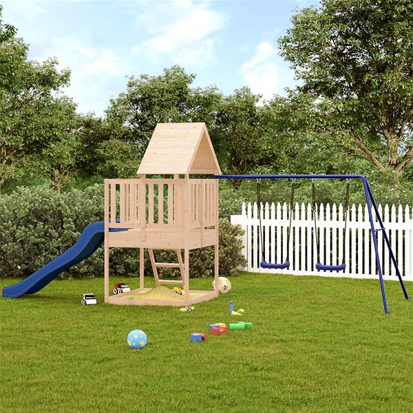 Dětské hřiště Shumee Dětské hřiště na zahradu 506 × 235 × 228 cm, masivní borové dřevo ...