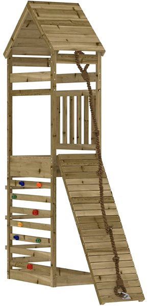 Detské ihrisko Shumee Hracia veža s lezeckou stenou 55 × 175 × 264 cm, impregnované borovicové drevo ...