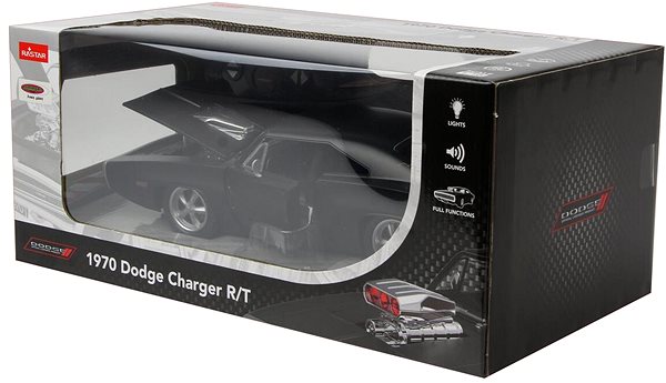 Távirányítós autó Jamara Dodge Charger R/T 1970 1:16, fekete, 2,4 GHz ...