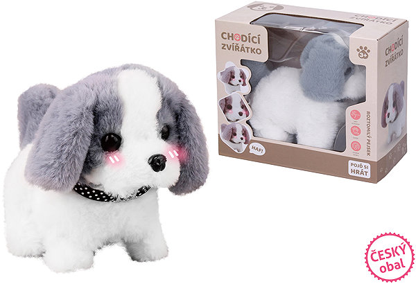 Plush Wiky Dog walking 18 cm .