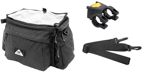 Kerékpáros táska Force Neky Klick 25,4-31,8 mm - fekete Csomag tartalma