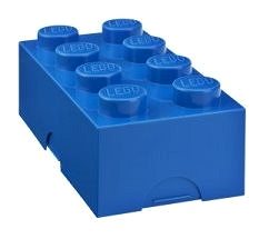 Snack Box LEGO Snack Box 100 x 200 x 75mm - Blue Lateral view