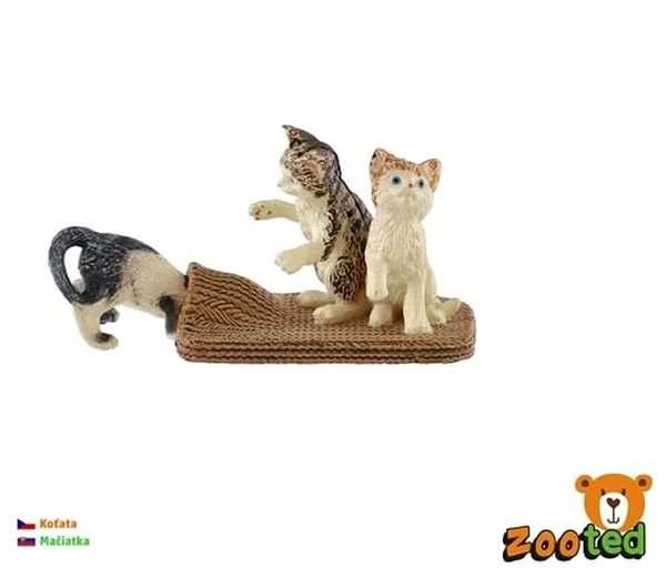 Figúrka Zooted Mačka domáca 3 ks plast 7 cm ...