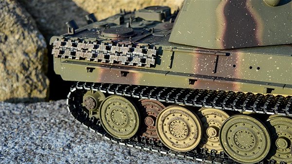 RC tank na ovládanie Torro Panther G – InfraRed – dym, zvuk, 90 % kov, kamufláž ...