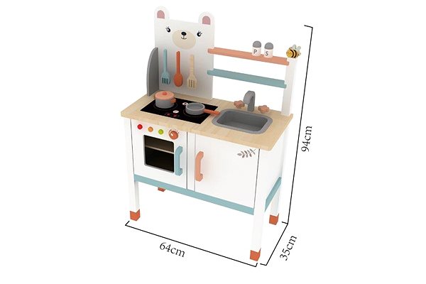 Dětská kuchyňka Hope Toys Dětská dřevěná kuchyňka ...