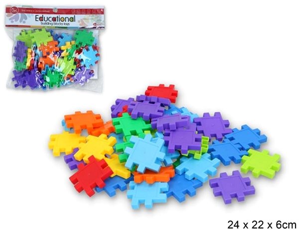3D puzzle Askato 3D farebné kreatívne bloky 37 ks ...