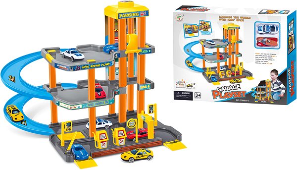 Spielzeug-Garage Wiky Parkplatz mit 2 Autos ...