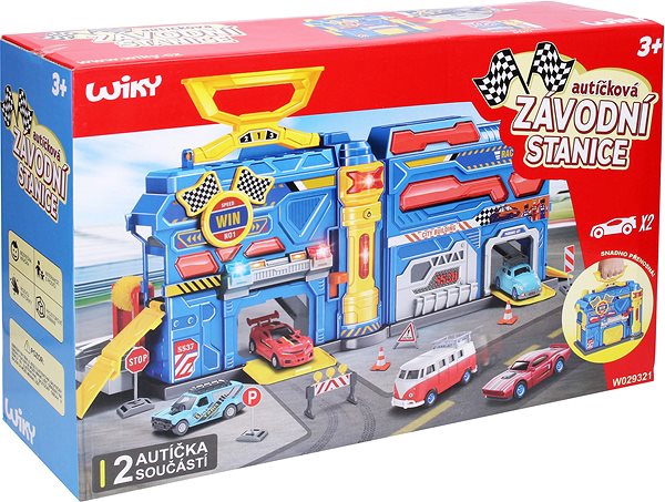 Spielzeug-Garage Wiky Racing Station tragbar 55 cm ...