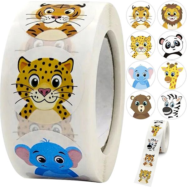 Kinder-Sticker Ruhhy Aufkleber für Kinder 22947, 500 Stück - glückliche Tiere ...