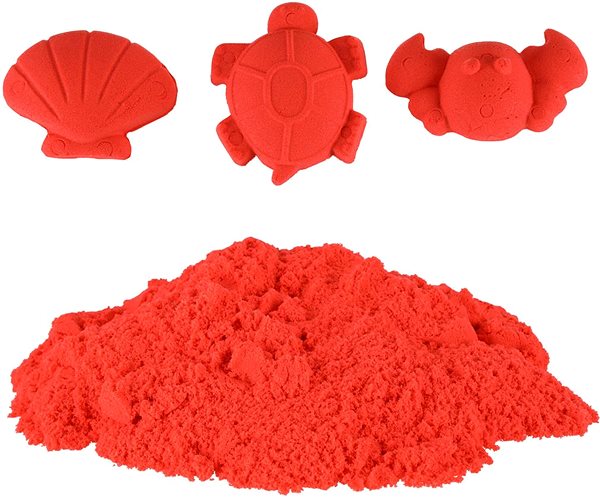 Kinetický písek KIK Kinetický písek v sáčku, červený,  1 kg ...