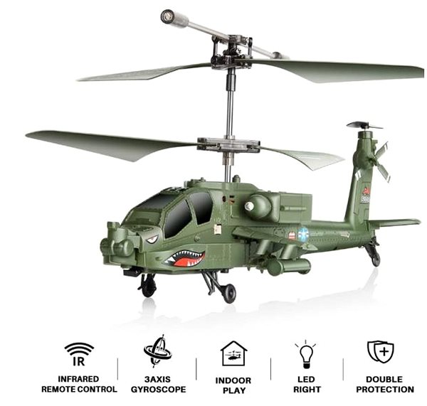 RC vrtuľník na ovládanie Syma RC vrtuľník Apache S109G ...