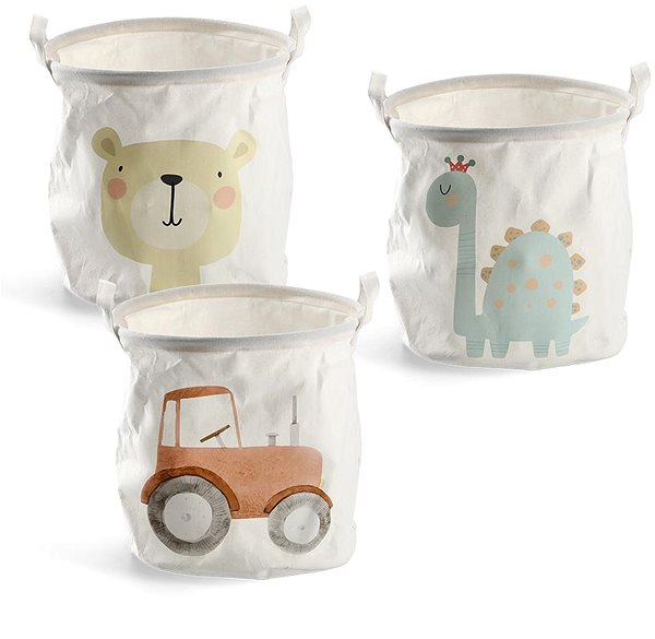 Aufbewahrungsbox Zeller Kinder-Aufbewahrungsbox, Leinwand, Dinosaurier, 30 x 30 cm ...