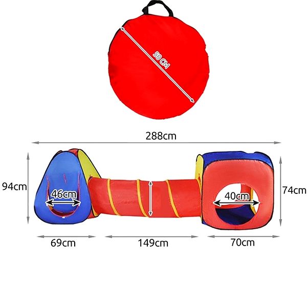 Tent for Children Kruzzel 23871 Children's tent 3 in 1, coloured ...
