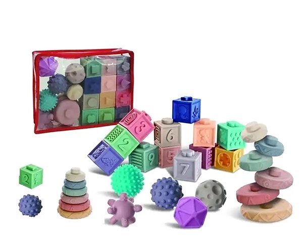 Folding tower Bavytoy Montessori blocks and balls - set .