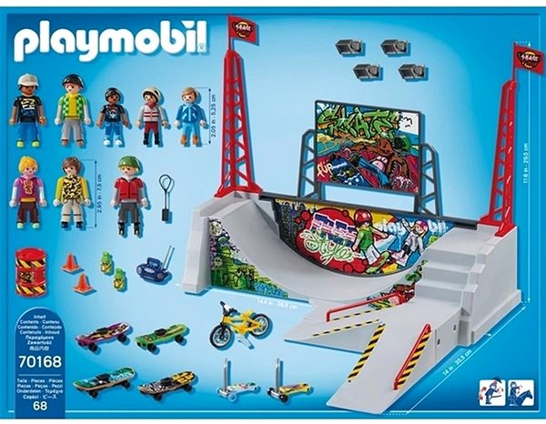 PLAYMOBIL 70168 Skate Park building set.