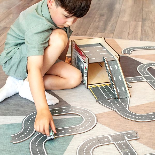 Autodráha Vemkel Puzzle diaľnica a garáž ...