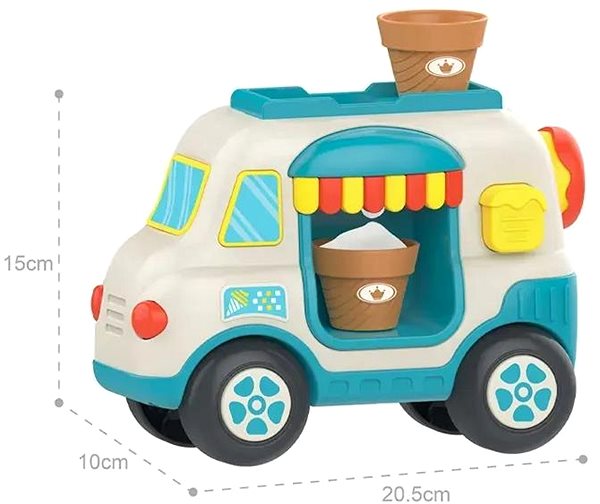 Bavytoy Ice cream car in the tub .