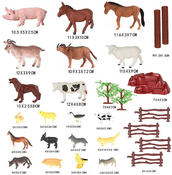 Figures Bavytoy Tube with animals 32 pcs ...
