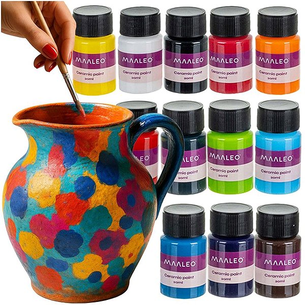 Üvegfesték Maaleo 26296 Festékkészlet üveghez és kerámiához, 12 × 20 ml ...