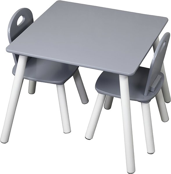 Children's furniture Kesper Table with two chairs, grey .