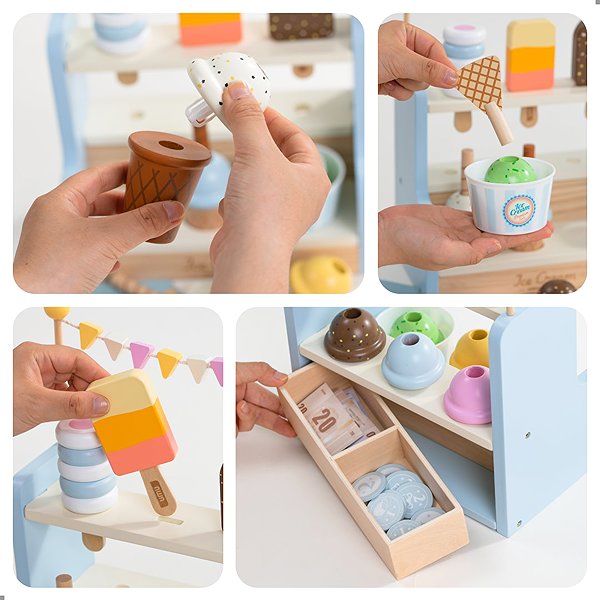 UMU® Ice Cream Stand 37pcs children's play kitchen.