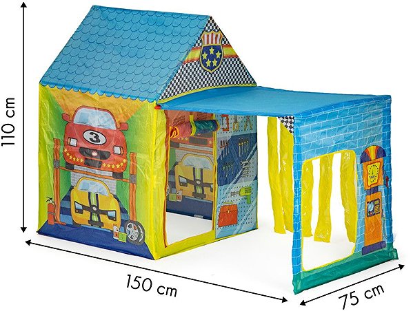 Tent for Children iPlay 8174 Play tent with car service design 150 × 110 × 75 cm ...