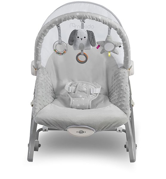 Nukido 705400 baby rocking chair with vibrations, grey.