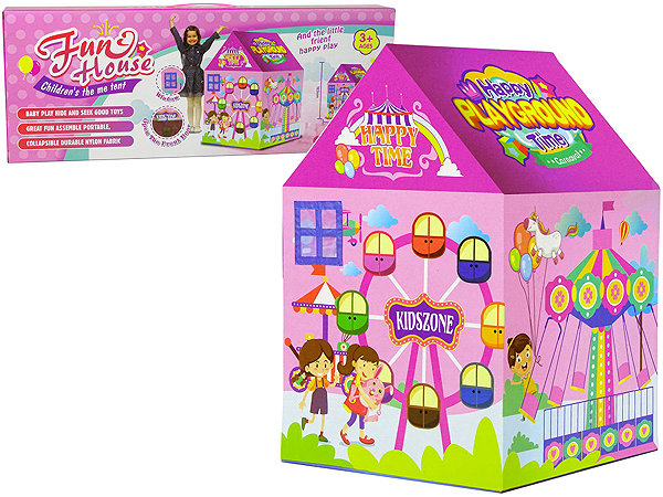 Tent for Children LEAN Toys 10520 Children's amusement park tent 123 × 82 cm, pink ...