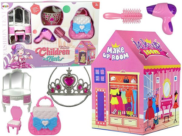Tent for Children LEAN Toys 10517 Princess Tent Beauty Salon, pink ...