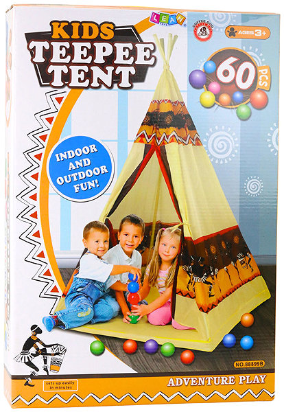 Tent for Children LEAN Toys 2576 Teepee + 60 balls, 155 cm ...